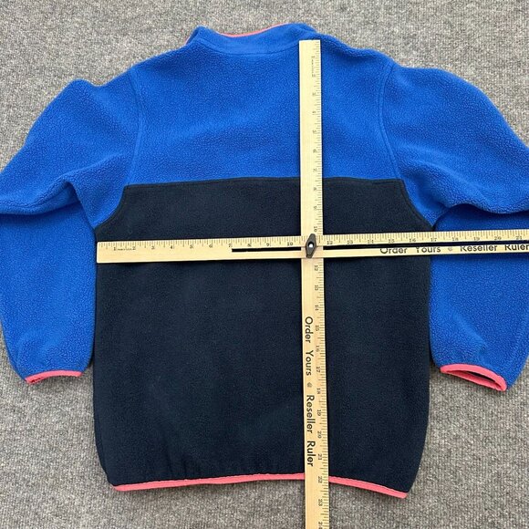 Patagonia Synchilla Jacket Girls L 12 Fleece Snap T Sweater Pullover Logo 65546 - Picture 10 of 12